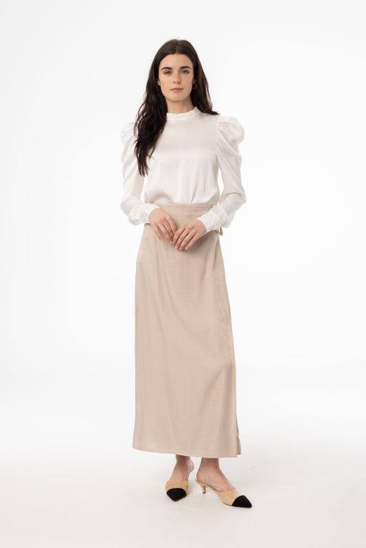 Tan Wrap Skirt