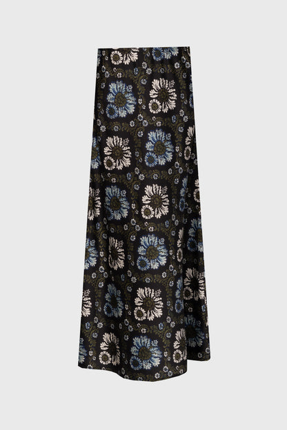 Green and Blue Printed Skirt