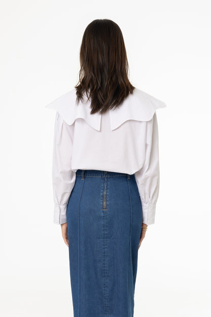 White Collared Blouse