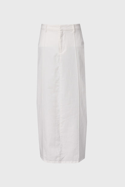 White Pencil Denim Skirt